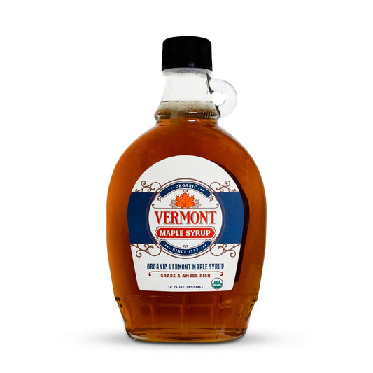 8 oz Amber Organic Vermont Maple Syrup
